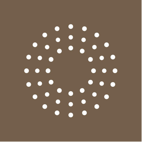 Brun ikon med prikker