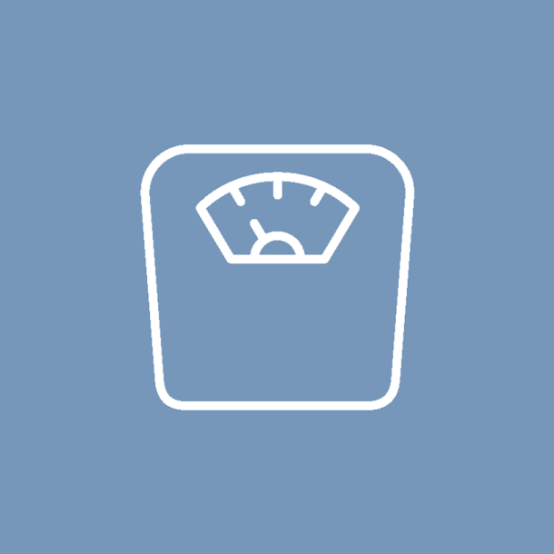 Blå ikon - badevægt