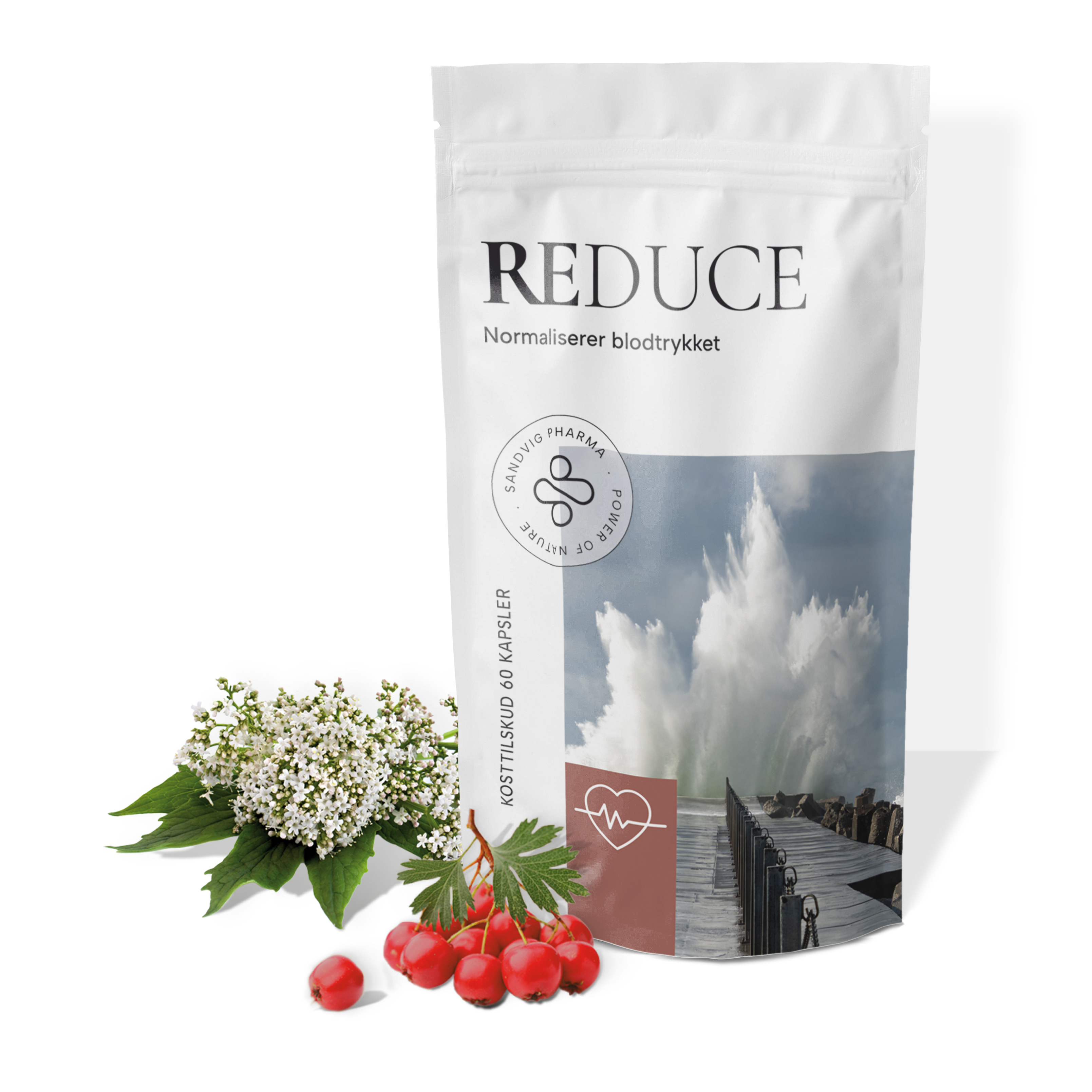 Produktbillede af REDUCE med ingredienser liggende foran