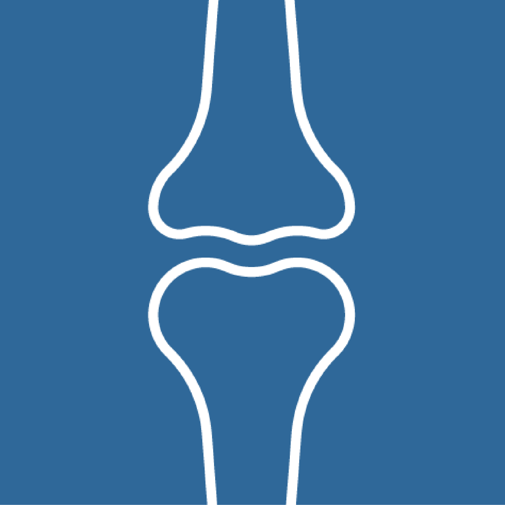 Blå ikon med knogler