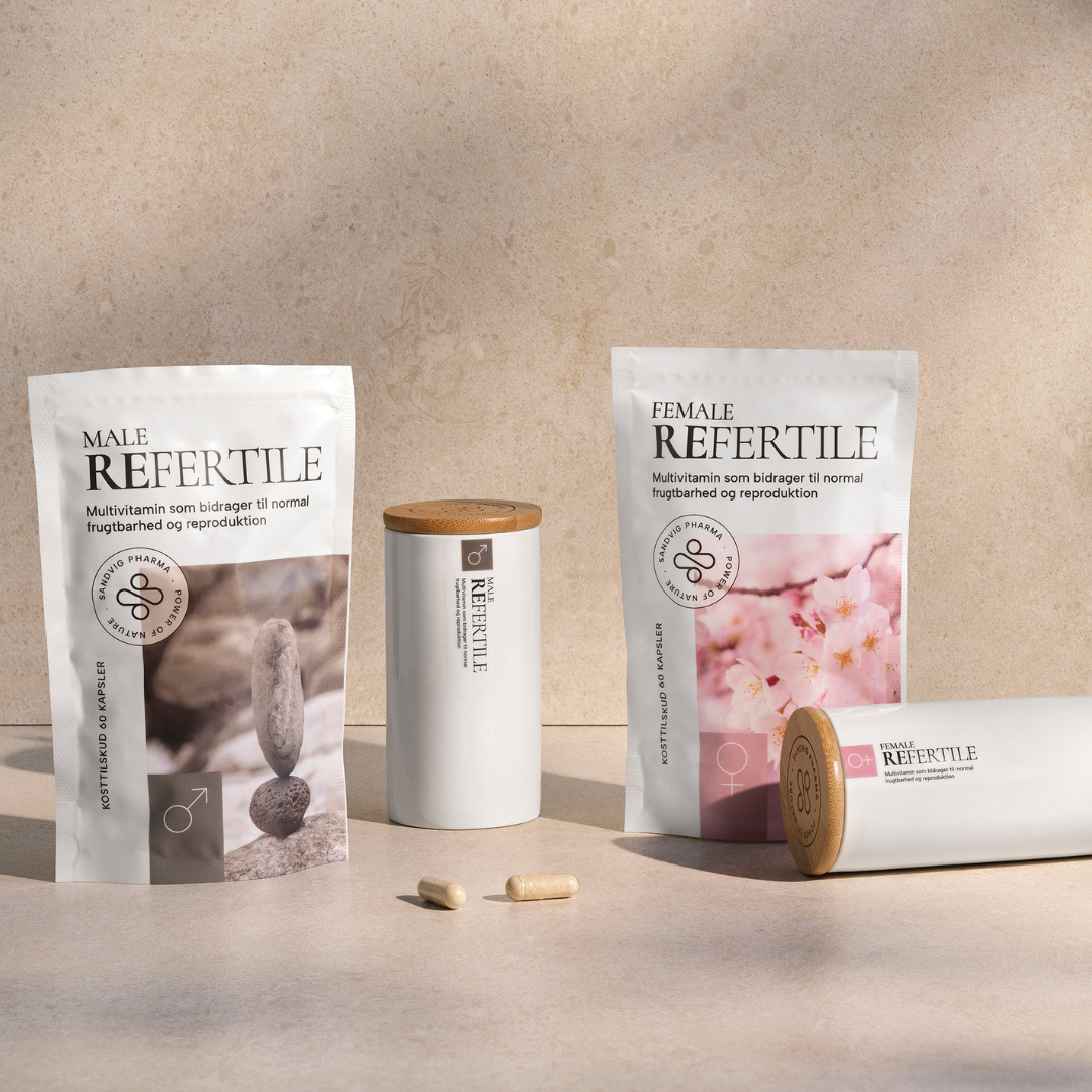 Eksklusiv kosttilskudspakke målrettet par (kvinde/mand) ved graviditetsønske | FertiCare