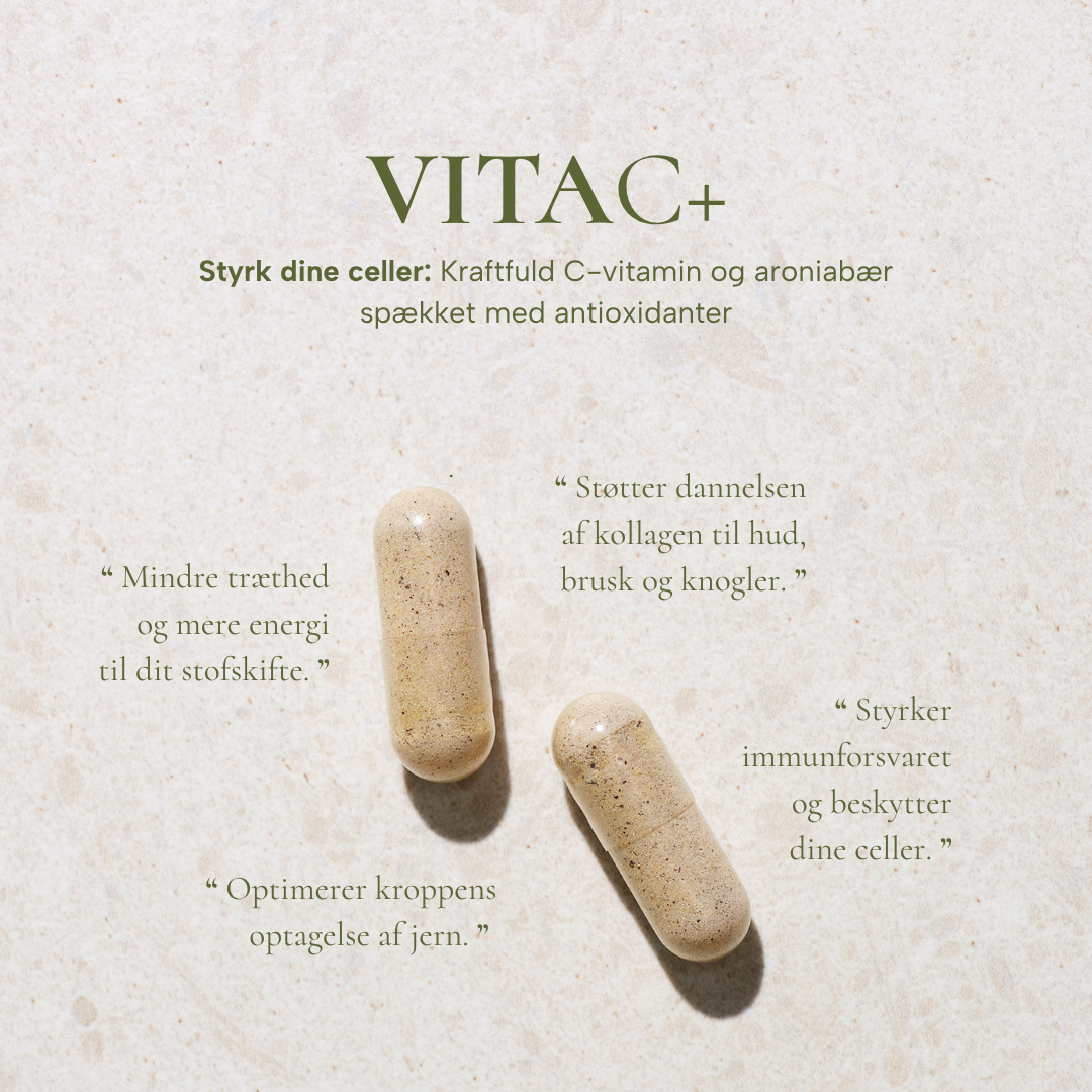 VITAC kosttilskudskapsler fra Sandvig Pharma med anprisninger