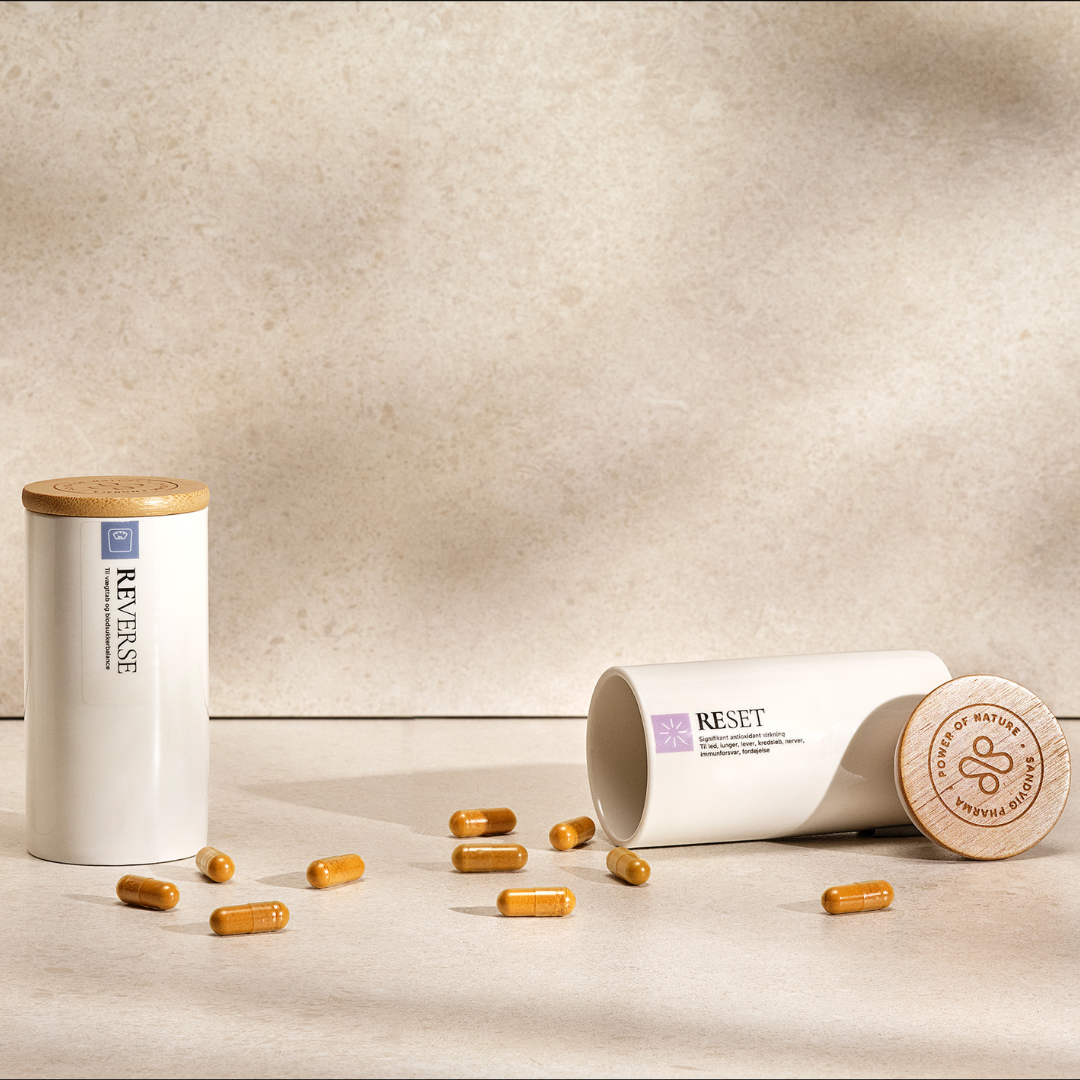 Krukker - veganske kapsler - urter, vitaminer og mineraler - naturlige kosttilskud uden tilsætningsstoffer - Sandvig Pharma