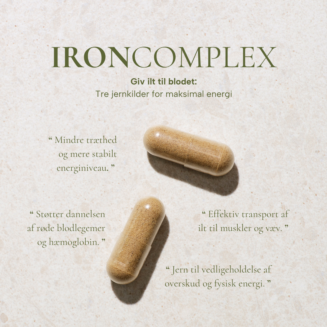 IRONCOMPLEX kosttilskudskapsler fra Sandvig Pharma med anprisninger